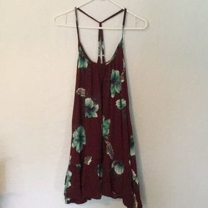 Burgundy floral Volcom dress